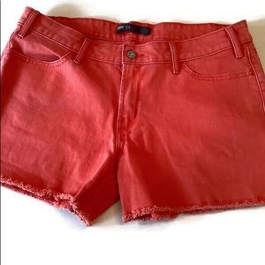 Levi’s Women’s Orange Colorful Cutoffs Denim Jean Shorts Size 14